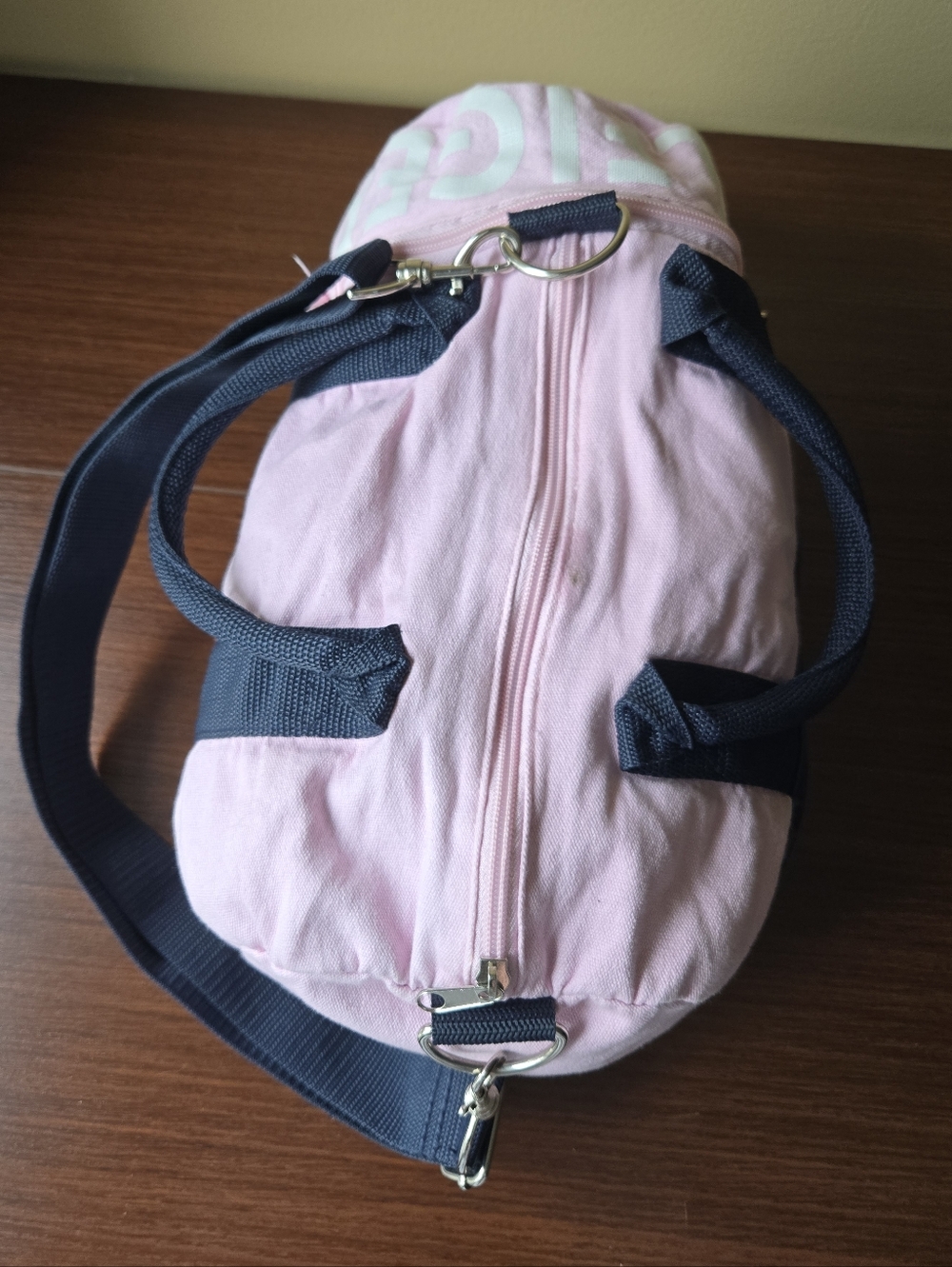 Tommy Hilfiger Pink & Navy Mini Duffel Bag - Picture 8 of 13